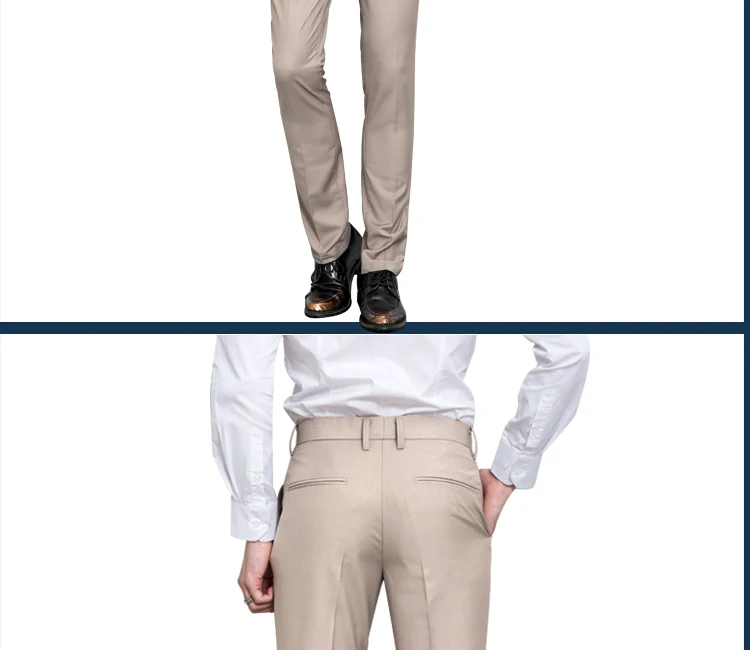 Male Dress Suit Pants Mens Spring Summer Autumn Formal Pants for Men Black Grey Khaki Business Office Trouser Mens