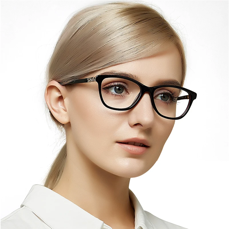 

Vintage Transparent Myopia Eyeglasses Frame Women Clear Spectacle Frame Black Reading Anti Blue Ray Glasses MARE AZZURO OC7030