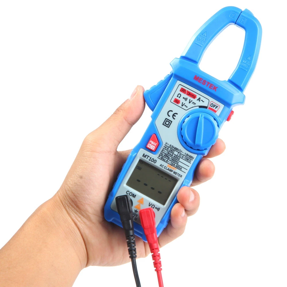 MESTEK MT100 True RMS Digital Clamp Meter Multimeter Auto Ranging AC