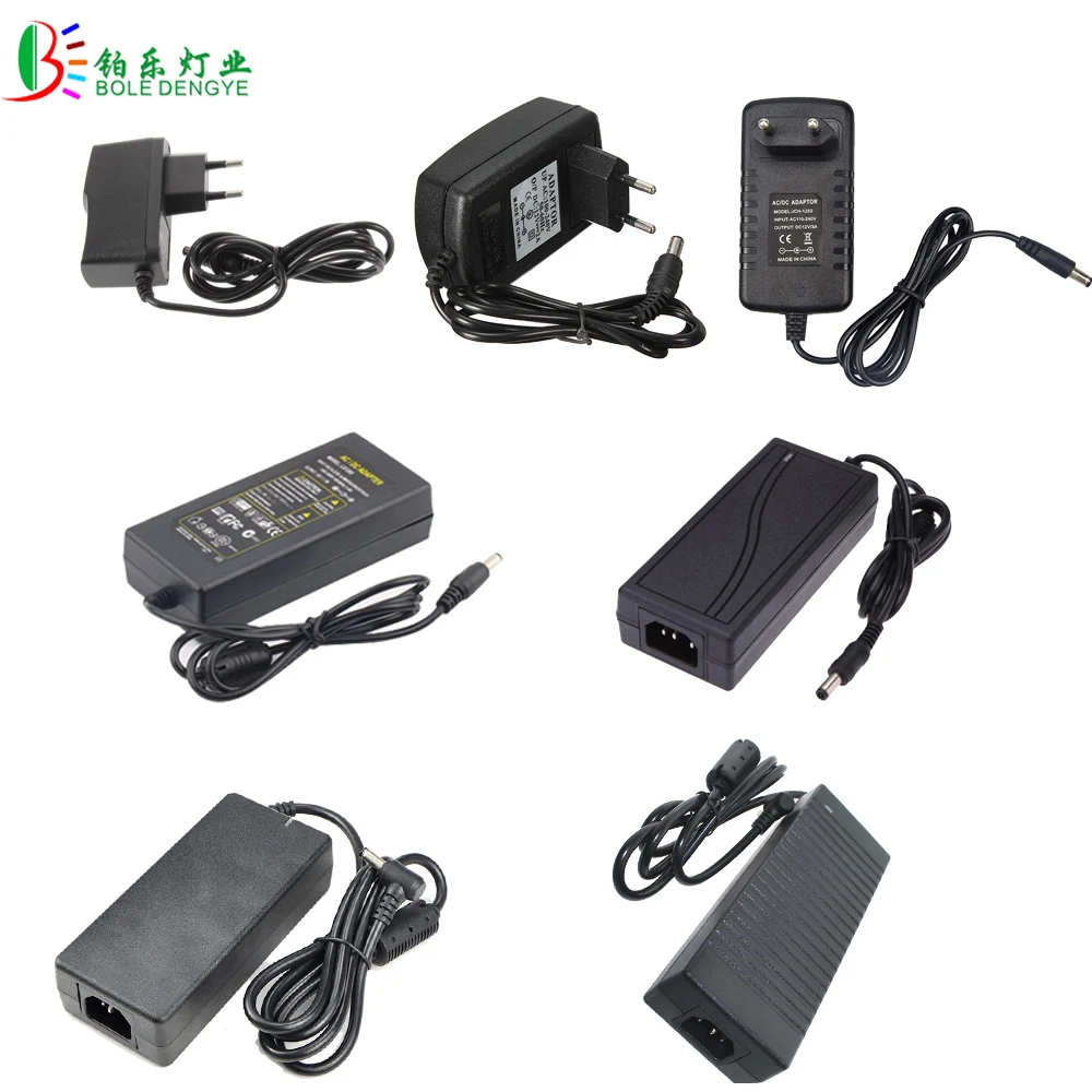 LED Adapter 5V 12V 24V Power Supply 1A 2A 3A 5A 6A 8A 10A Lighting Convert Transformer EU US Plug 110V 220V Wall Desk Adapter