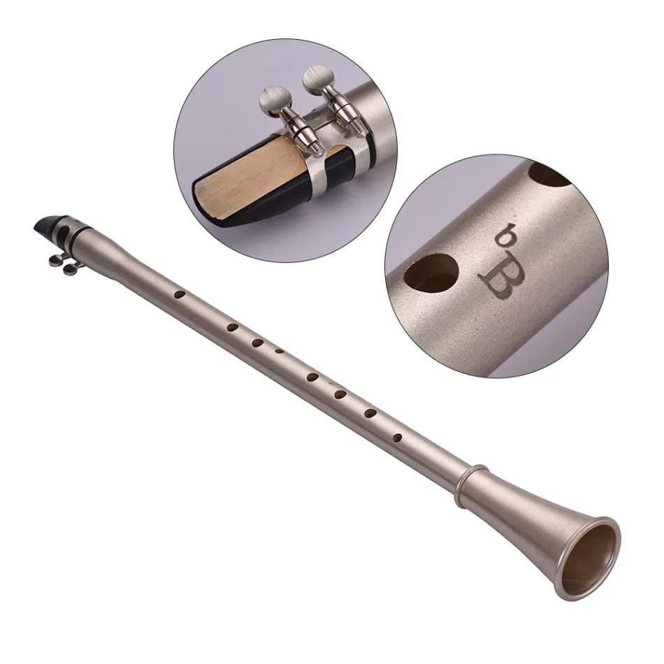 Bb Key Мини Простой кларнет саксофон компактный кларнет-саксофон ABS Материал музыкальный духовой инструмент для начинающих с сумкой для переноски - Цвет: Bb Key