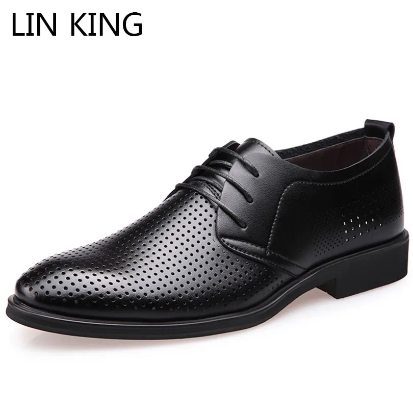 Lin King Breathable Pierced Men Casual Business Dress Shoes Pointed Toe Formal Genuine Leather Oxford Big Size 47 huismerk kopen in de aanbieding Lin King Breathable Pierced Men Casual Business Dress Shoes Pointed Toe Formal Genuine Leather Oxford Big Size 47 huismerk kopen in de aanbieding