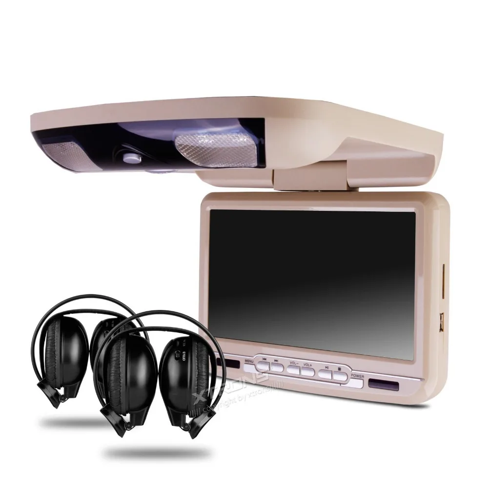 9 Inch Beige Color (Black & Grey Optional) Flip Down Car DVD Car Roof