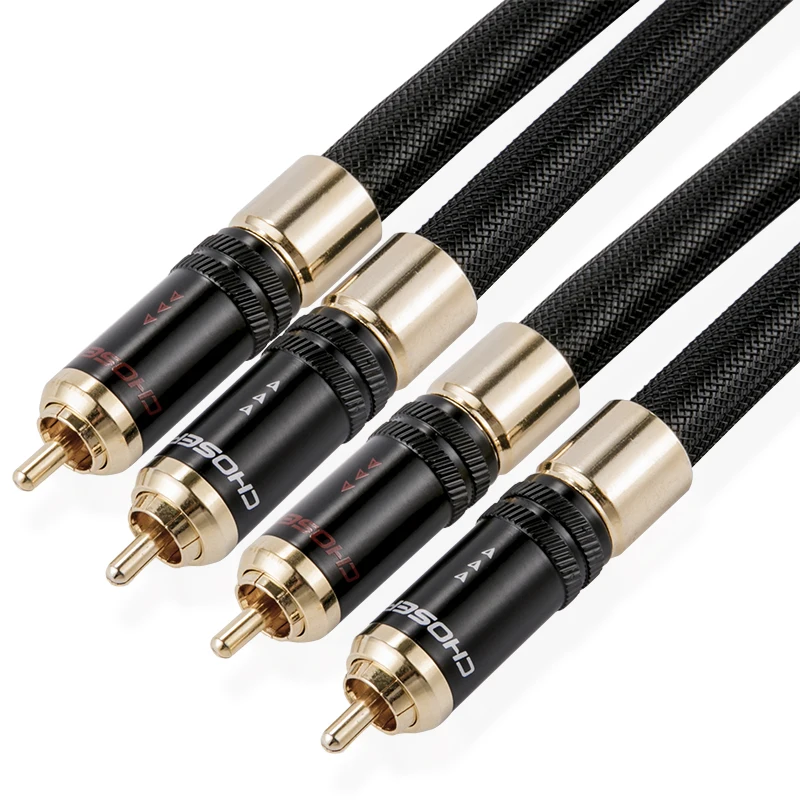 Пара Choseal AB 5408 6N OCC 24K позолоченный цифровой коаксиальный кабель с позолоченным