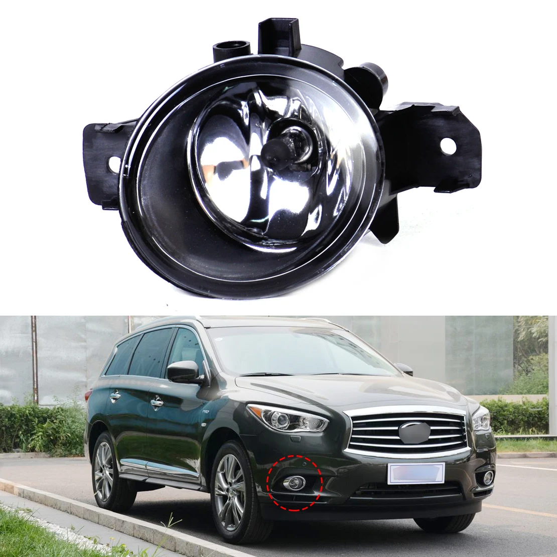 

DWCX Right Fog Light Lamp +H11 Halogen Bulb 26150-89927 NI2593117 Fit for Nissan Pathfinder Sentra Murano Rogue Infiniti M35 M45