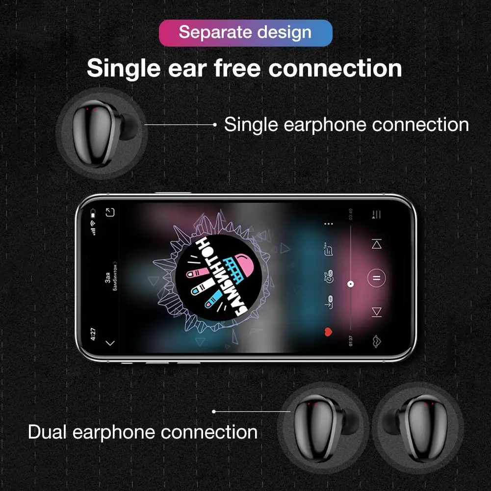 TWS Bluetooth 5.0 Smart Touch Headset Digital Display Wireless In-Ear Earbuds Mini Stereo Earphones Handsfree With Charging Box