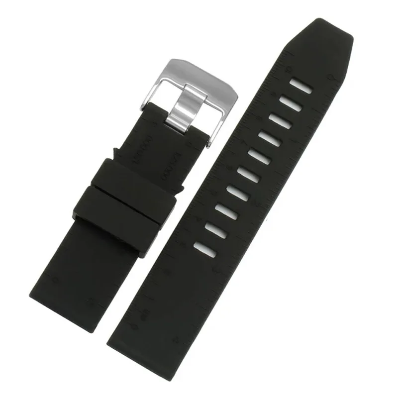 23 мм резиновый силиконовый ремешок для часов сменный мужской Т-образный ремешок с черной/серебряной пряжкой для ремешка Luminox компас весы мужские часы браслет