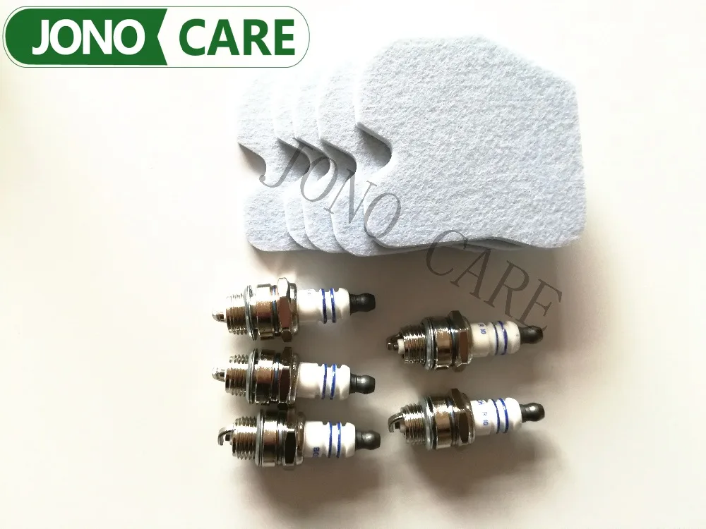 5Sets Air Filter Spark Plug For Husqvarna 235 235E 240 240E 236 236E Chainsaw Trimmer For Poulan