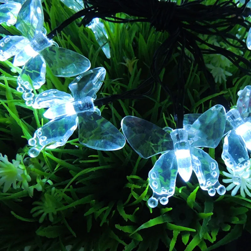 

Butterfly Solar Christmas Lamps String Solar Powered Fairy String Lights for Patio, Garden, Home, Wedding, Indoor Outdoor Decor