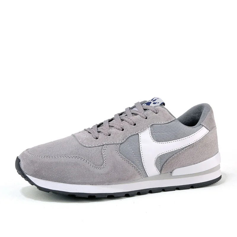 8018 Gray Shoes Марка vesonal, кроссовки из натуральной кожи, повседневная мужская обувь, нескользящая уличная прогулочная обувь, светильник, мужская обувь на плоской подошве для вождения - Цвет: 8018 Gray Shoes