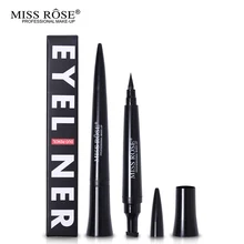 Бренд MISS ROSE, косметический принт глаза Черный карандаш для глаз двойное уплотнение и подводка для глаз, водостойкая ручка для макияжа, стойкий век