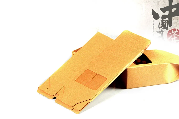 Стоячие мешки ЗИП-замка с передним ясным окном крафт-бумага упаковывая Специи порошок мешки еды утолщенные желтые крафт-мешки