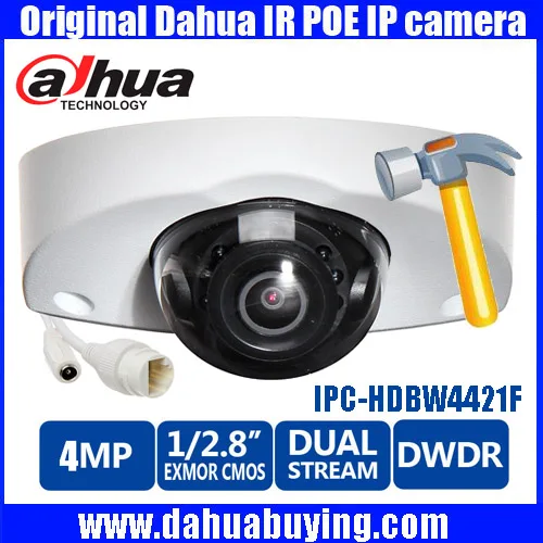 Original English Firmware Dahua 4MP IP Camera IPC HDBW4421F E 2688 1520 Onvif WDR IR distance