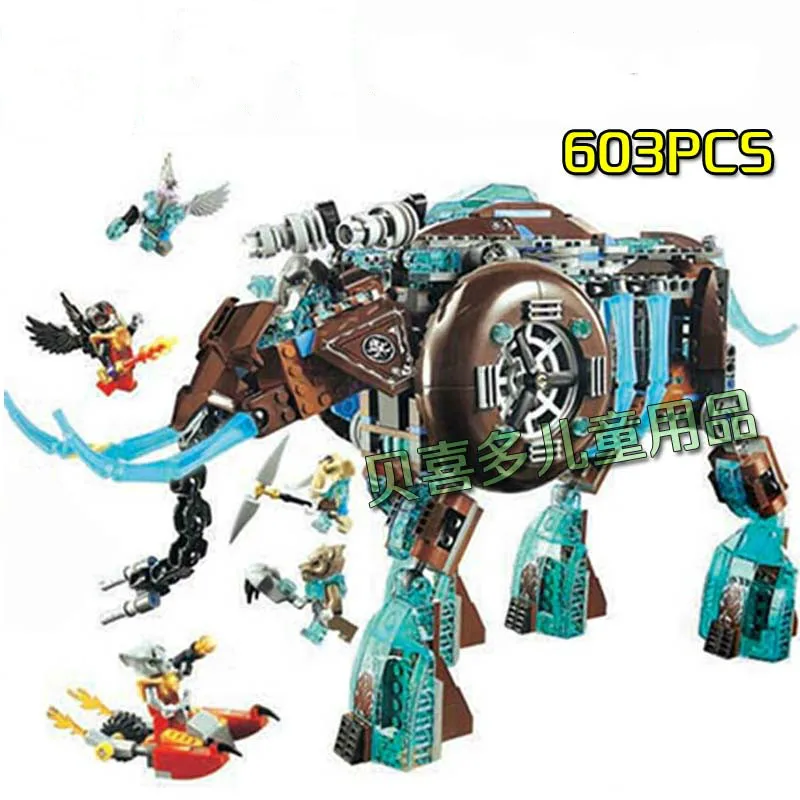 

603pcs Chimaed Blocks Maula's Ice Mammoth Stomper Learn Education Enlighten Building Blocks Kids Toys