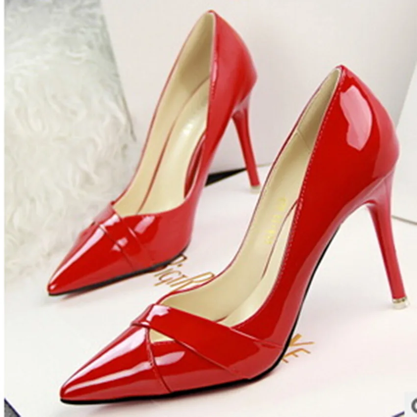 

free shipping 2017 New Fashion Womens  High Heels  Office Dress shoes Work  Pumps  6 pure colors shallow mouth 48sy