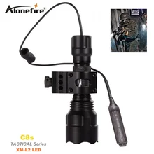 AloneFire C8 CREE XM-L2 U3 светодиодный тактический светильник фонарь 20 мм крепление для страйкбола прицел ружья светильник 18650 батарея