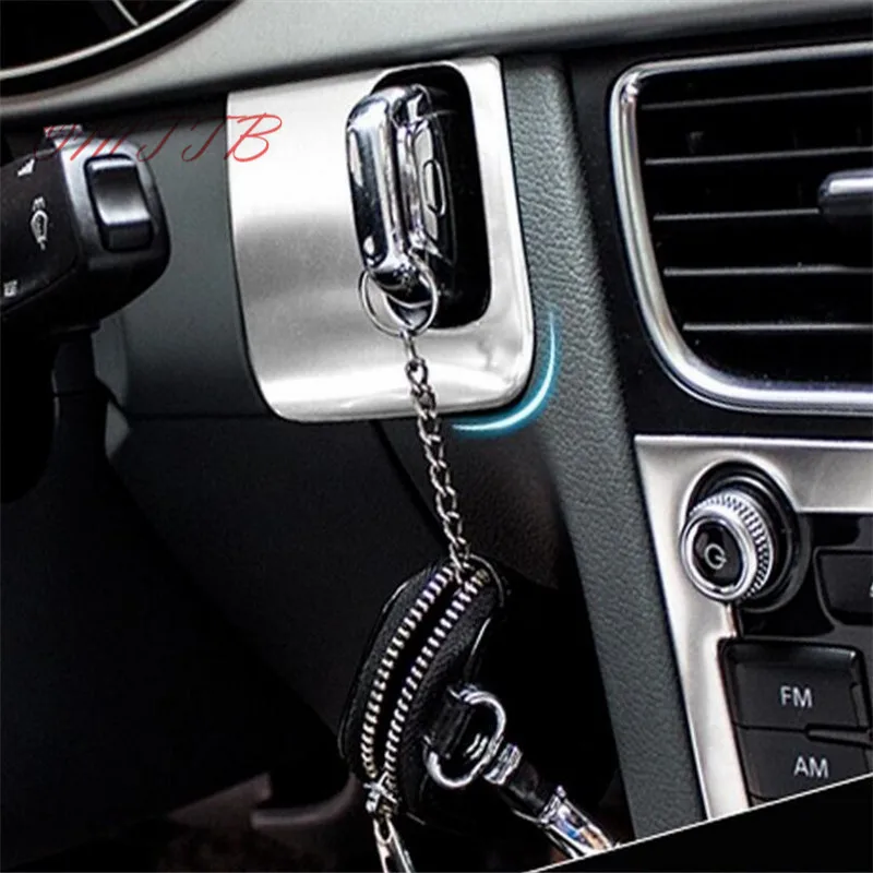 

Stainless steel interior car keyhole decorative cover trim S Sline emblem accessories For AUDI A4 B8 A5 8T S5 car styling