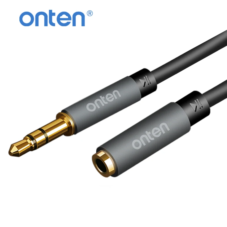 Goedkoop Onten Oortelefoon Hoofdtelefoon Verlengkabel 3.5mm Jack Man vrouw Audio Aux Verlengkabel 1 m 2 m voor iPhone 6 s Laptop PC Telefoon
