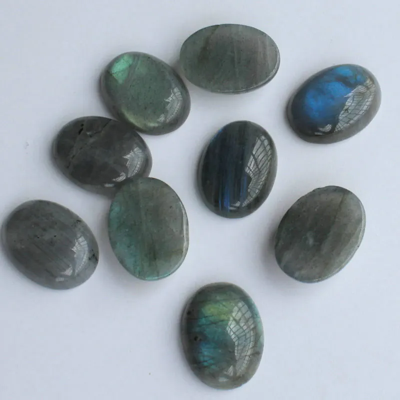

Selectable Size 5PCS/lot Oval Gray Labradorite CAB cabochon Beads For Jewellery Making Beads Ring Pendant DIY Beads Trinket Gift