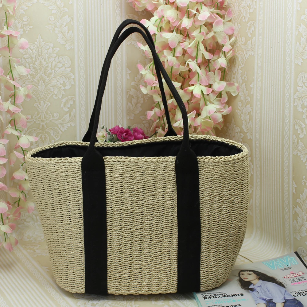 

2018 Bohemian Straw Bags for Women Large Capacity Beach Handbags Summer Vintage Rattan Bag Handmade Kintted Travel Bags