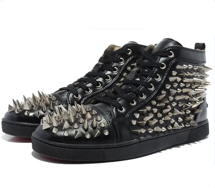 high cut shoes leather