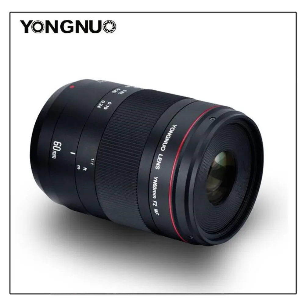 Объектив YONGNUO YN60mm F2 MF 0,234 m макро объектив ручной фокусировки для Canon EOS 70D 5D2 5D3 600D DSLR Объектив камеры