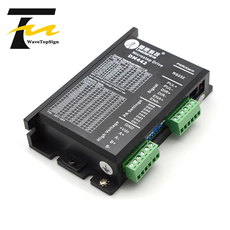 Leadshine 2 фазный цифровой Драйвер шагового двигателя DM442 VDC20 40 VDC для гравировальной