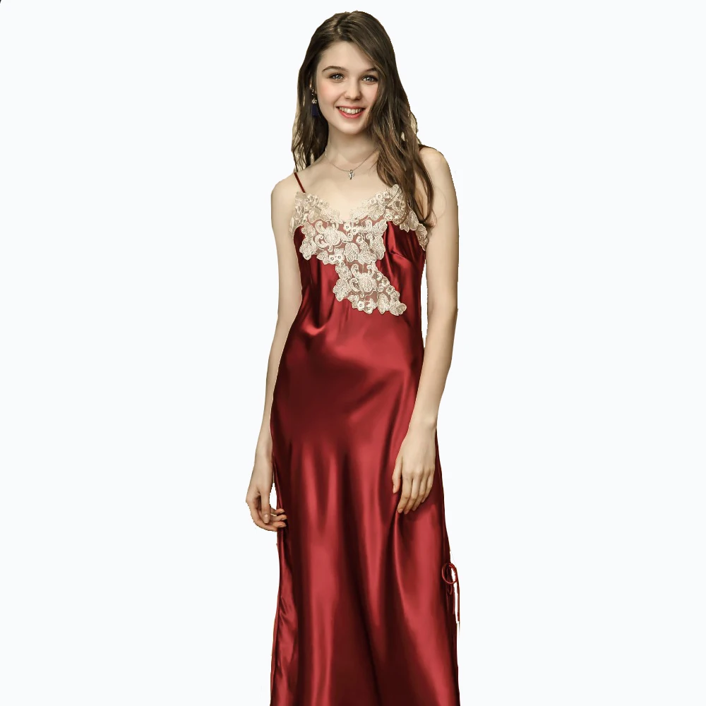 floor length satin nightgowns