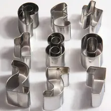 Номер Форма металлические Формочки Нержавеющая сталь выпечки печенья прессформы Fondant(сахарная) резак инструменты для украшения торта