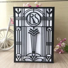 100 шт/партия Лазерная резка на заказ Промышленная серия современный свадебный пригласительный открытка свадебные приглашения карты