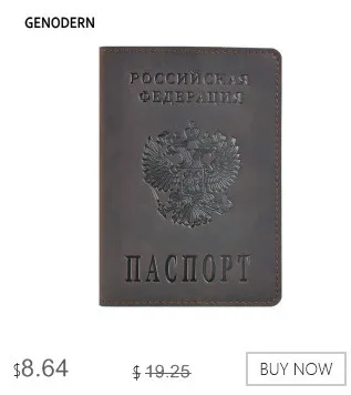 GENODERN воловья Обложка для паспорта с держатель для карт, Чехол Для водительских прав, винтажная Обложка для документов, дорожный кошелек, держатель для паспорта