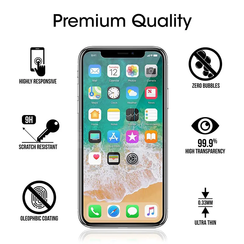 Защитное стекло для iPhone SE 5 S 7 8 X защита задней крышки телефона Аксессуары