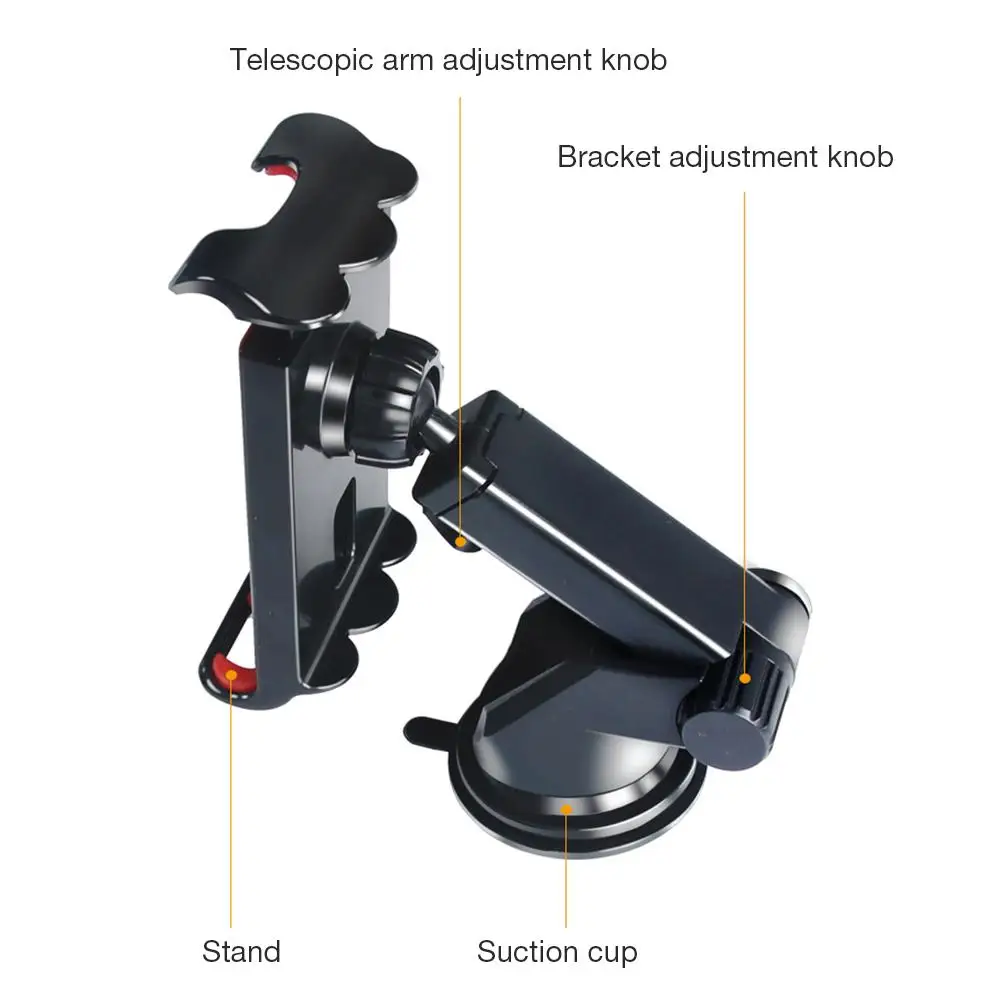 Автомобильный держатель для планшета, 360 градусов, регулируемая присоска для мобильного телефона, подставка для gps, iPhone, samsung, huawei, iPad Pro, Air Mini