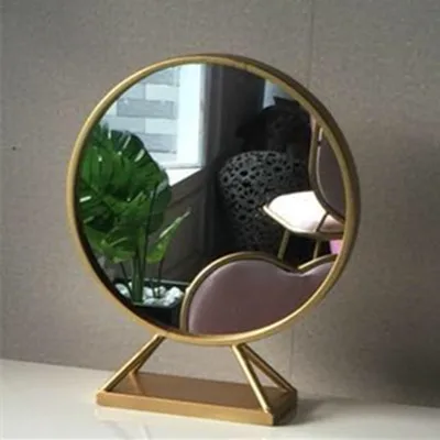 Модный комод Луи, включающий стул, стол, зеркало, современный простой мини-комод в скандинавском стиле, простой экономичный столик для макияжа в спальню - Цвет: Mirror Diameter 50cm