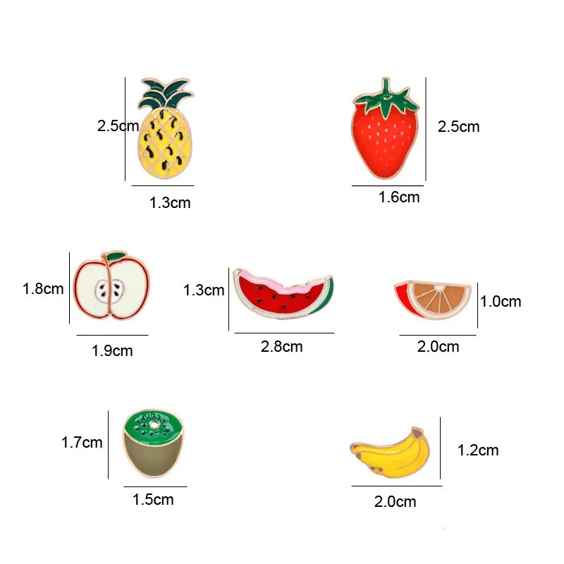 4-7 шт./компл. мультфильм эмалированная брошь на булавке милый животных фрукты груша мороженое штырь отворотом воротник Для женщин для девушки на булавке для Значки для одежды
