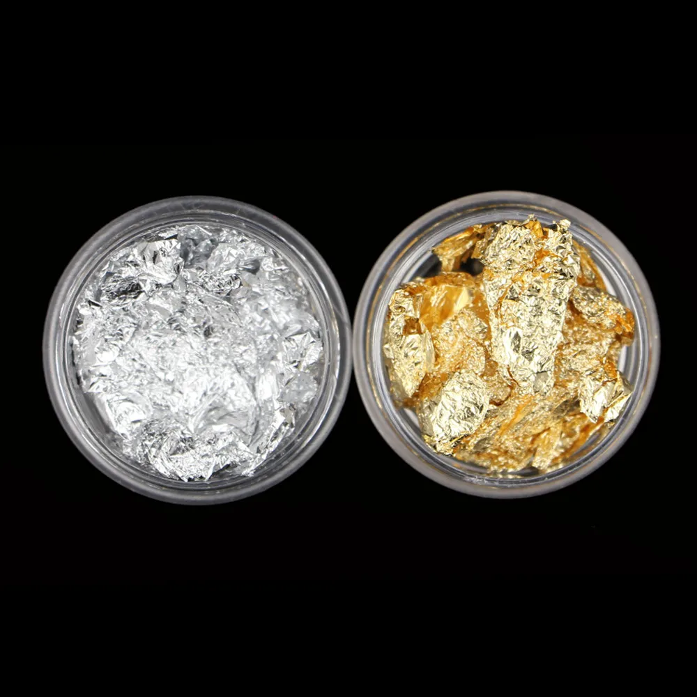Get Nail Art Foil Kit Aliexpress Alibaba Group 12 Pot Set Nail Art Gold Silver Paillette Flake Chip Foil Kit Acrylic Gel Polish