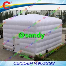 air до двери, 10x10x5 mH большой открытый надувной шатер Куба, белый гигантский Свадебная вечеринка палатки, проведения банкетов