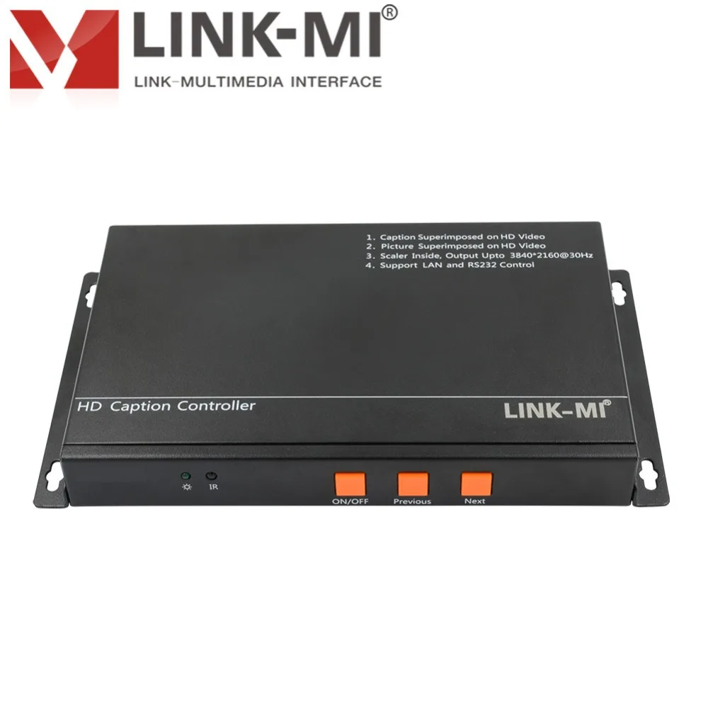 

LINK-MI WPS42 HDMI Caption Character Adder through RS-232, local area network control displays text, images and display mode