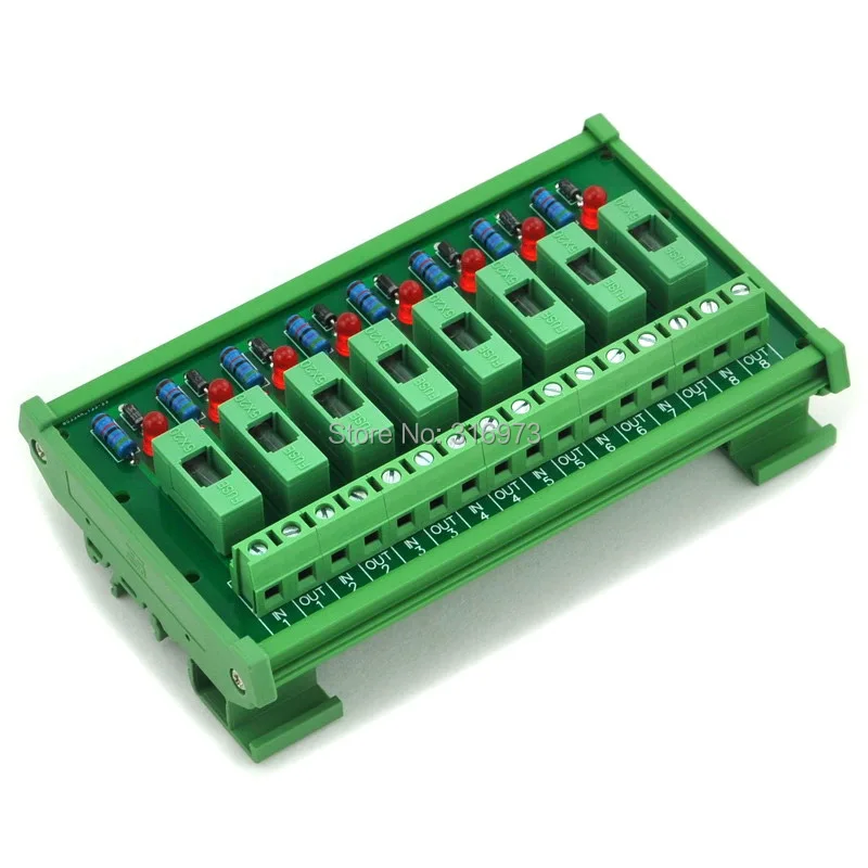 

8 Channel Fuse Interface Module,for 100~250VAC, Din Rail Mount,w/ Fail Indicator