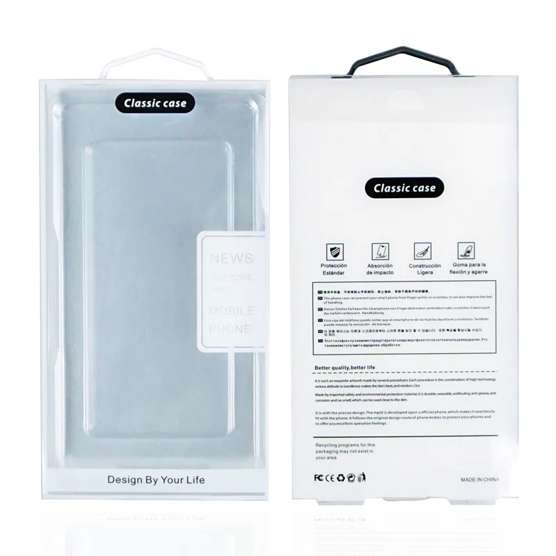 

200pcs/lot Blister PVC Plastic Clear Retail Packaging Package Box for iPhone 6 6s 7 8Plus Clear Mobile Phone Case Cover