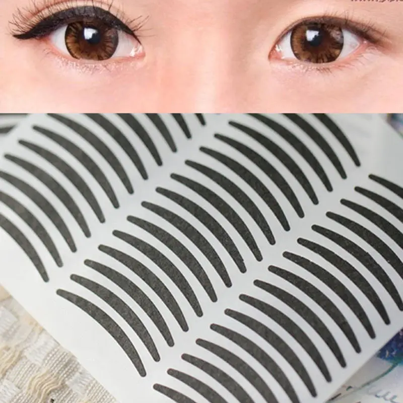 Fashion Eyeliner Sticker 24 Pairs Wide/Narrow Black Double Eyelid