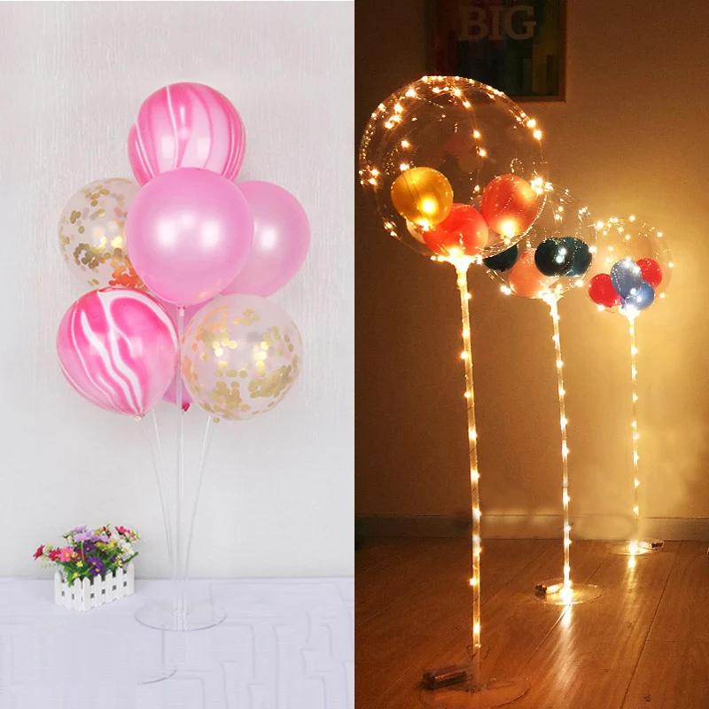 

WEIGAO Birthday Balloon Stick Latex Balloon Holder Table Floating Stand with Base and Pole Wedding Decoration Baby Shower Decor