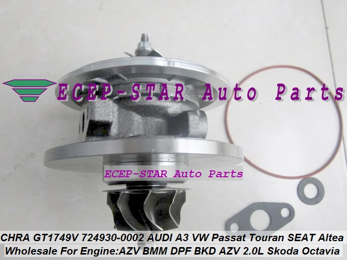Turbo CHRA Cartridge GT1749V 724930-5008S 724930 724930-0002 724930-0004 724930-0006 For AUDI A3 VW Passat Touran BKD AZV (1)