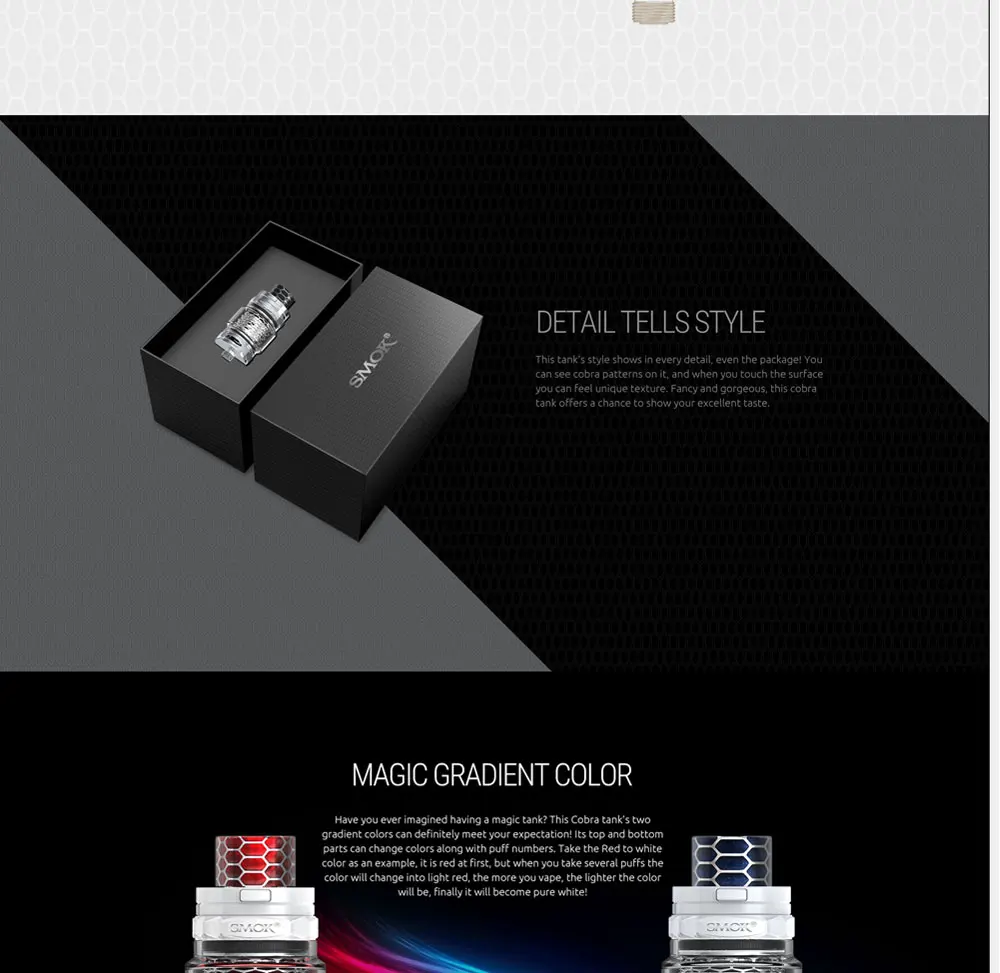 Pre-sale SMOK Electronic Cigarettes Atomizer Smok TFV12 Prince Cobra Tank 7ml Capacity with 0.15ohm StripMesh Clapton Coil Head (7)