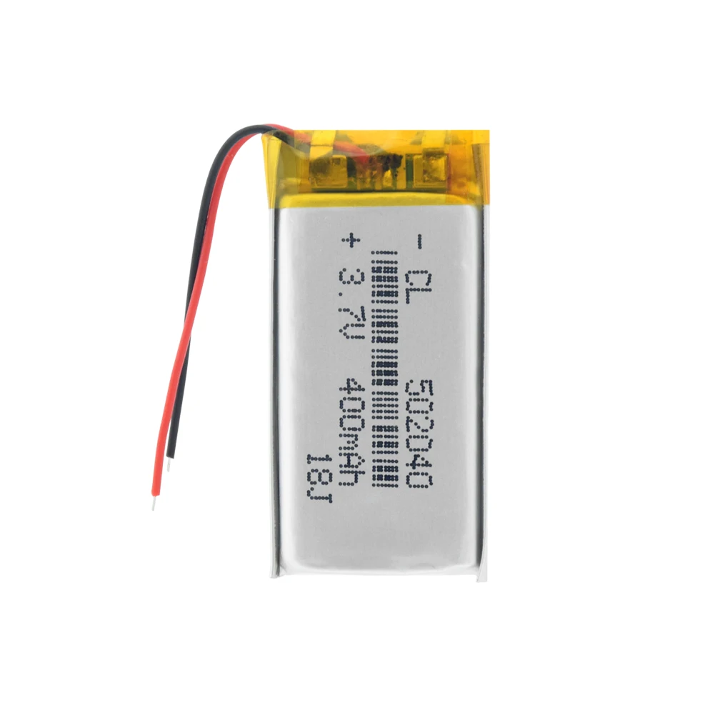 502040 Rechargeable Li-ion 3.7V lithium polymer batteries 400 mah With PCB For MP3 MP4 MP5 GPS PSP E-book Electric Toy LED Light