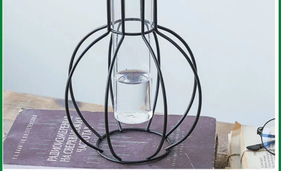 Скандинавском стиле 3D стеклянная железная художественная Геометрическая Гидропоника стеклянная ваза растение кашпо бонсай цветочный горшок свадебное украшение дома