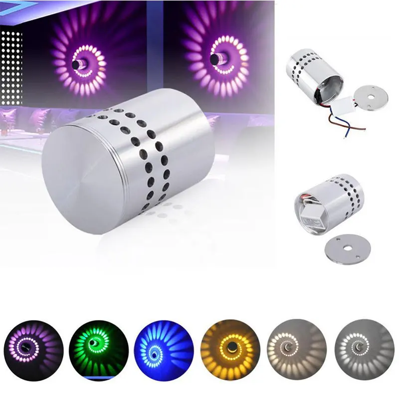 

Walls LED Wall Light 7 Colors AC 85-265V KTV Porches Aisles Decoration Lamp Bedroom Corridors Modern 3W