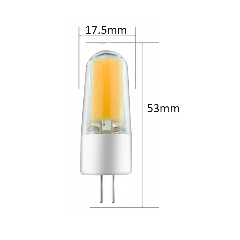 6 шт G4 светодиодный лампы 12V AC DC 4W 2609 COB светильник без мерцания лампада Lampara теплый