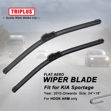 Wiper Blade for KIA Sportage (2010-Onwards) 1set 24″+18″, Flat Aero Beam Windscreen Wiper Blade Frameless Soft Blades
