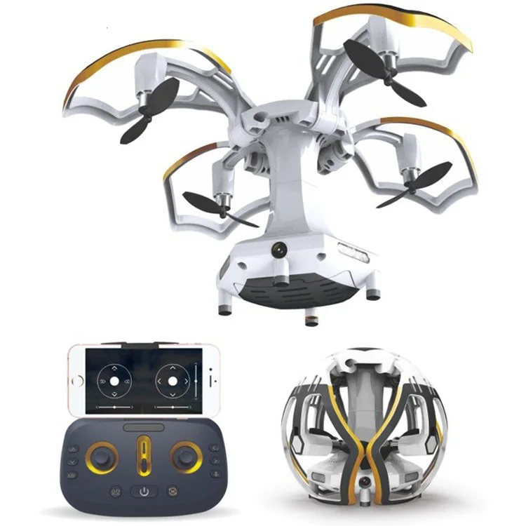 

Newest Foldable Egg Shaped Mini Drone with 0.3MP Camera Wifi FPV 6 Axis Gyro Altitude Hold Headless Remote Control Quadcopter